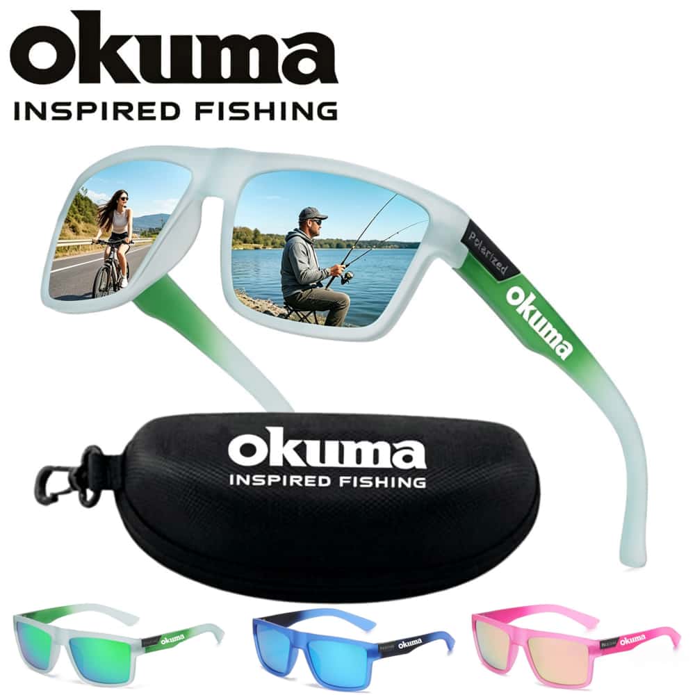 Surf Reel - Okulary przeciwsłoneczne Okuma z polaryzacją, kreatywne,